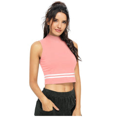 Mayawye Women's Polyester, Knitting Western Wear Tops (Peach)