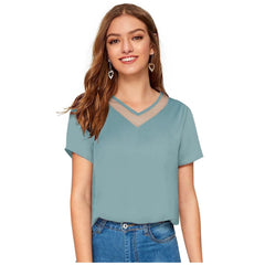 Mayawye Women's Polyester, Knitting Western Wear T-Shirt (Pista)