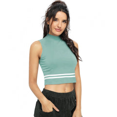 Mayawye Women's Polyester, Knitting Western Wear Tops (Pista)
