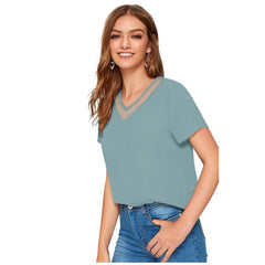 Mayawye Women's Polyester, Knitting Western Wear T-Shirt (Pista)