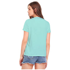 Mayawye Women's Cotton Western Wear T-Shirt (Green)