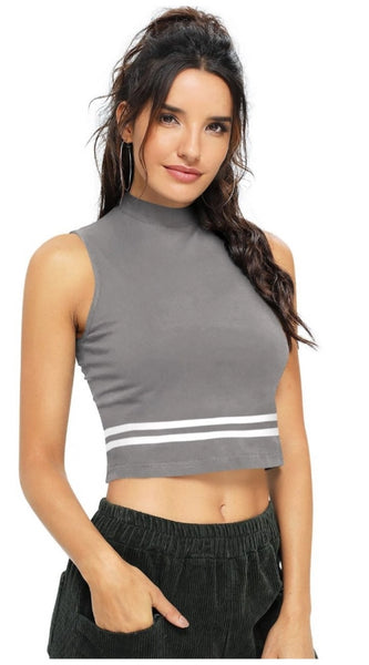 Mayawye Women's Polyester, Knitting Western Wear Tops (Grey)