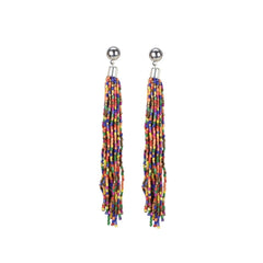Mayawye Women's Alloy, Beads Hook Dangler Hanging Earring (Color: Multi Color)