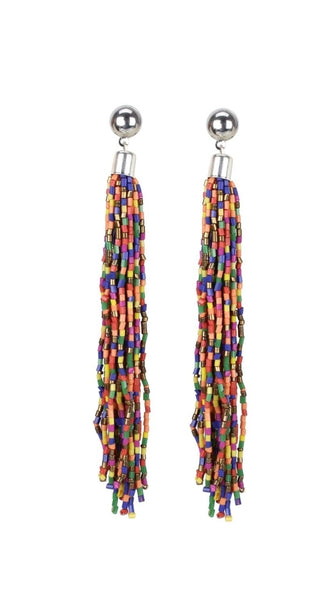 Mayawye Women's Alloy, Beads Hook Dangler Hanging Earring (Color: Multi Color)