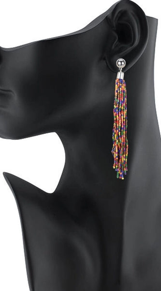 Mayawye Women's Alloy, Beads Hook Dangler Hanging Earring (Color: Multi Color)