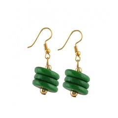 Mayawye Women's Green Color Designer Tibetan Style Fashion Necklace Set (Color: Green)