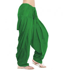Mayawye Women's Cotton Solid Patiyala (Color:Green)