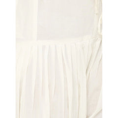 Mayawye Women's Cotton Solid Patiyala (Color:Half White)