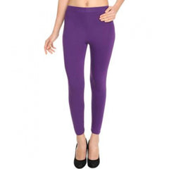 Mayawye Women's Cotton Leggings (Color:Purple)