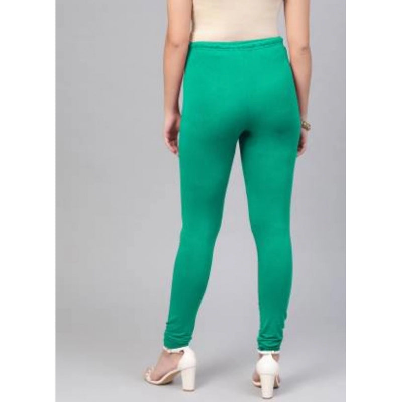 Mayawye Women's Cotton Leggings (Color:Sea Green)