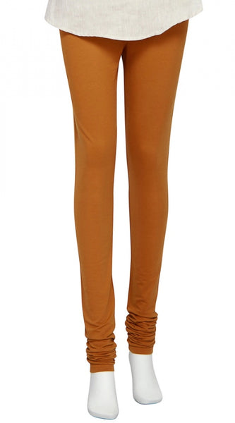 Mayawye Women's Cotton Leggings (Color:Light Brown)