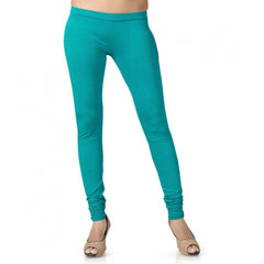 Mayawye Women's Cotton Leggings (Color:Sky Blue)