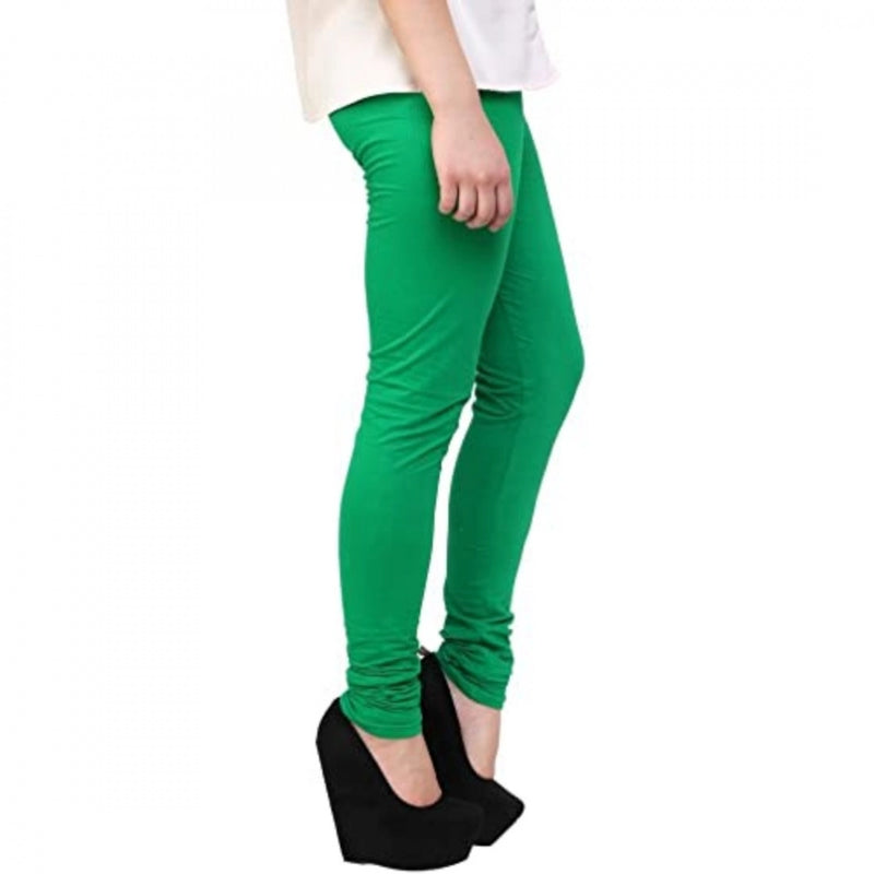 Mayawye Women's Cotton Leggings (Color:Light Green )