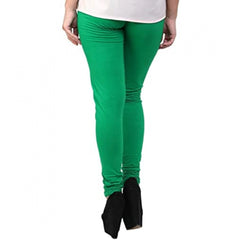Mayawye Women's Cotton Leggings (Color:Light Green )
