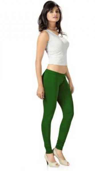 Mayawye Women's Cotton Leggings (Color:Green)