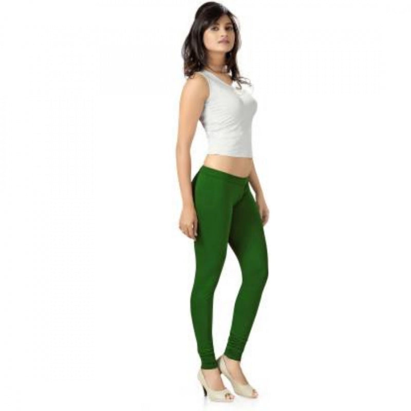 Mayawye Women's Cotton Leggings (Color:Green)