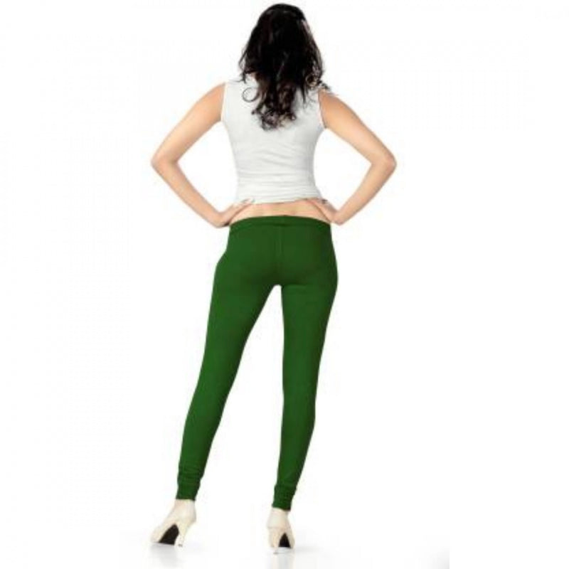 Mayawye Women's Cotton Leggings (Color:Green)
