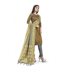 Mayawye Banarasi Silk Unstitched Salwar-Suit Material Premium Quality With Dupatta (Color: Black)