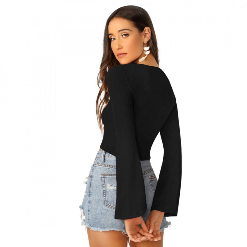 Mayawye Women's 95% Polyester 5% Spandex Western Wear Tops (Black)