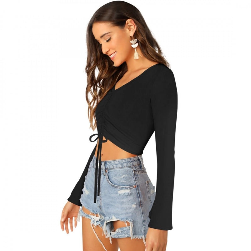 Mayawye Women's 95% Polyester 5% Spandex Western Wear Tops (Black)