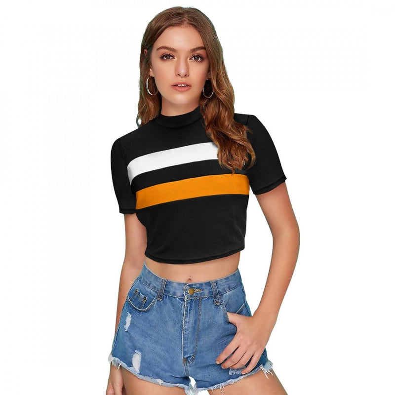 Mayawye Women's 95% Polyester 5% Spandex Western Wear Tops (Yellow)