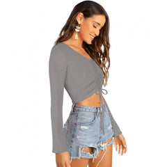 Mayawye Women's 95% Polyester 5% Spandex Western Wear Tops (Grey)
