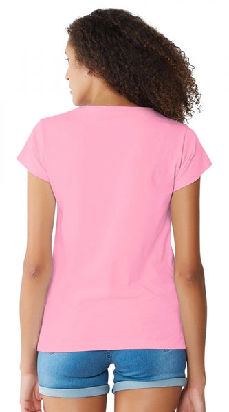 Mayawye Women's Cotton Western Wear T Shirt (Pink)
