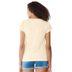 Mayawye Women's Cotton Western Wear T Shirt (Cream)