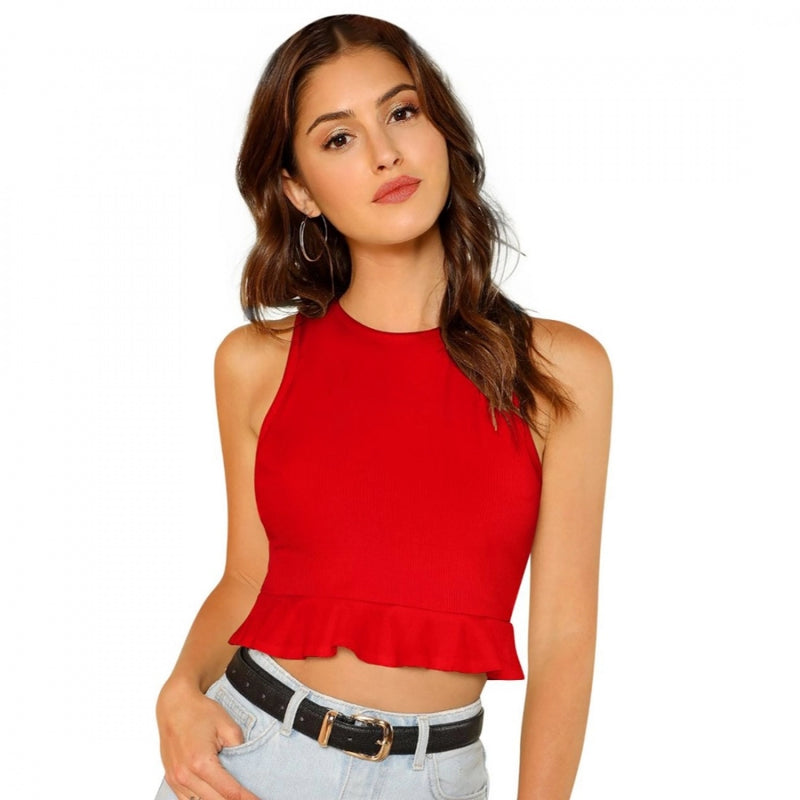 Mayawye Women's 95% Polyester 5% Spandex Western Wear Tops (Red)