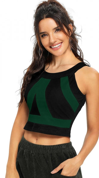 Mayawye Women's 95% Polyester 5% Spandex Western Wear Tops (Green)