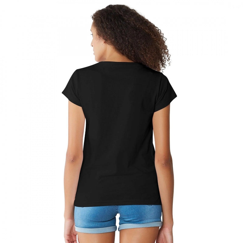 Mayawye Women's Cotton Western Wear T Shirt (Black)