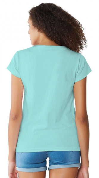 Mayawye Women's Cotton Western Wear T Shirt (C Green)