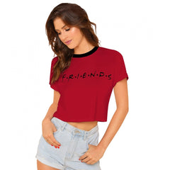 Mayawye Women's Cotton Western Wear T Shirt (Red)