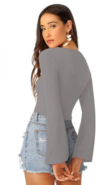Mayawye Women's 95% Polyester 5% Spandex Western Wear Tops (Grey)
