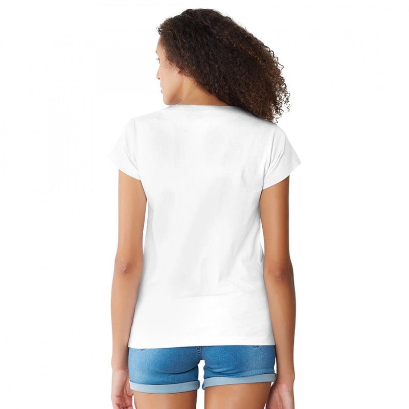 Mayawye Women's Cotton Western Wear T Shirt (White)