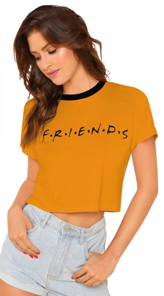 Mayawye Women's Cotton Western Wear T Shirt (Yellow)