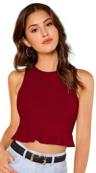Mayawye Women's 95% Polyester 5% Spandex Western Wear Tops (Maroon)