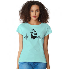 Mayawye Women's Cotton Western Wear T Shirt (C Green)