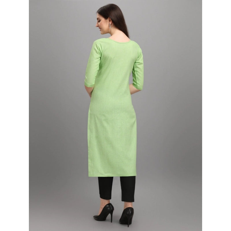 Mayawye Women's Cotton Straight Kurti (Pista)