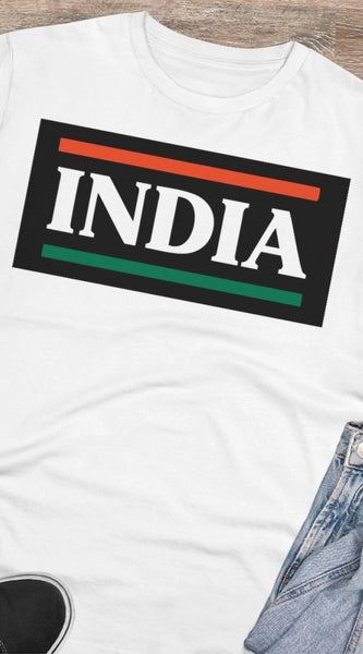 Mayawye Men's PC Cotton India Printed T Shirt (Color: White, Thread Count: 180GSM)