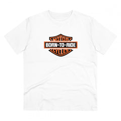 Mayawye Men's PC Cotton Bike Ride Design Printed T Shirt (Color: White, Thread Count: 180GSM)