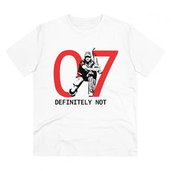 Mayawye Men's PC Cotton Cricket Design Printed T Shirt (Color: White, Thread Count: 180GSM)