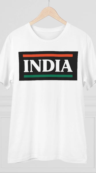 Mayawye Men's PC Cotton India Printed T Shirt (Color: White, Thread Count: 180GSM)