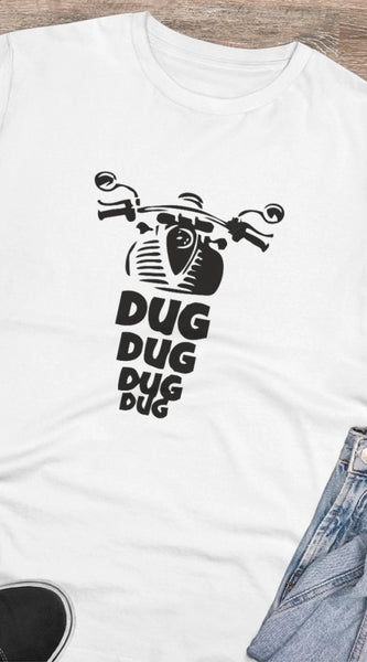 Mayawye Men's PC Cotton Bike Ride Design Printed T Shirt (Color: White, Thread Count: 180GSM)