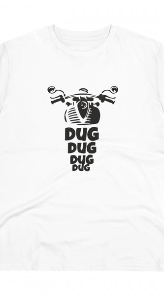Mayawye Men's PC Cotton Bike Ride Design Printed T Shirt (Color: White, Thread Count: 180GSM)