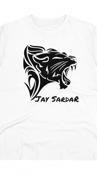 Mayawye Men's PC Cotton Jay Sardar Printed T Shirt (Color: White, Thread Count: 180GSM)