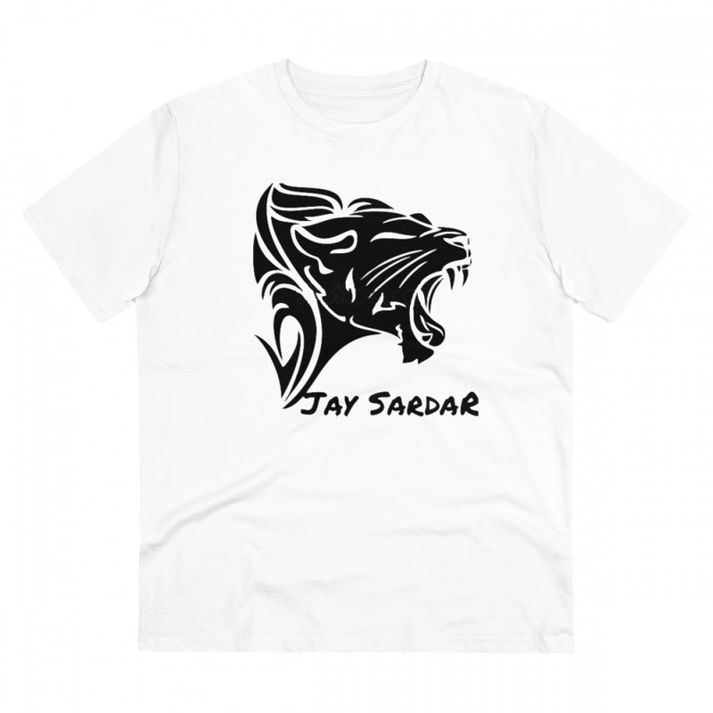 Mayawye Men's PC Cotton Jay Sardar Printed T Shirt (Color: White, Thread Count: 180GSM)