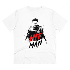 Mayawye Men's PC Cotton Cricket Design Printed T Shirt (Color: White, Thread Count: 180GSM)