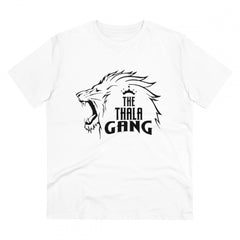 Mayawye Men's PC Cotton Cricket Design Printed T Shirt (Color: White, Thread Count: 180GSM)