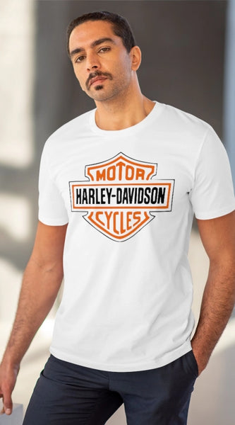 Mayawye Men's PC Cotton Bike Ride Design Printed T Shirt (Color: White, Thread Count: 180GSM)